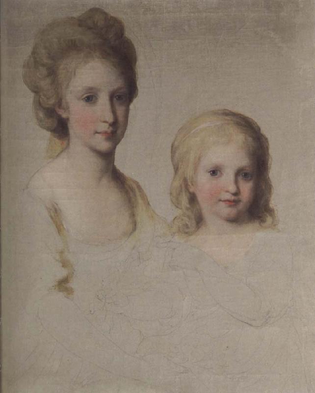 Angelica Kauffmann Bozzetto zum Bildnis Maria Theresa und Maria Chrstian France oil painting art